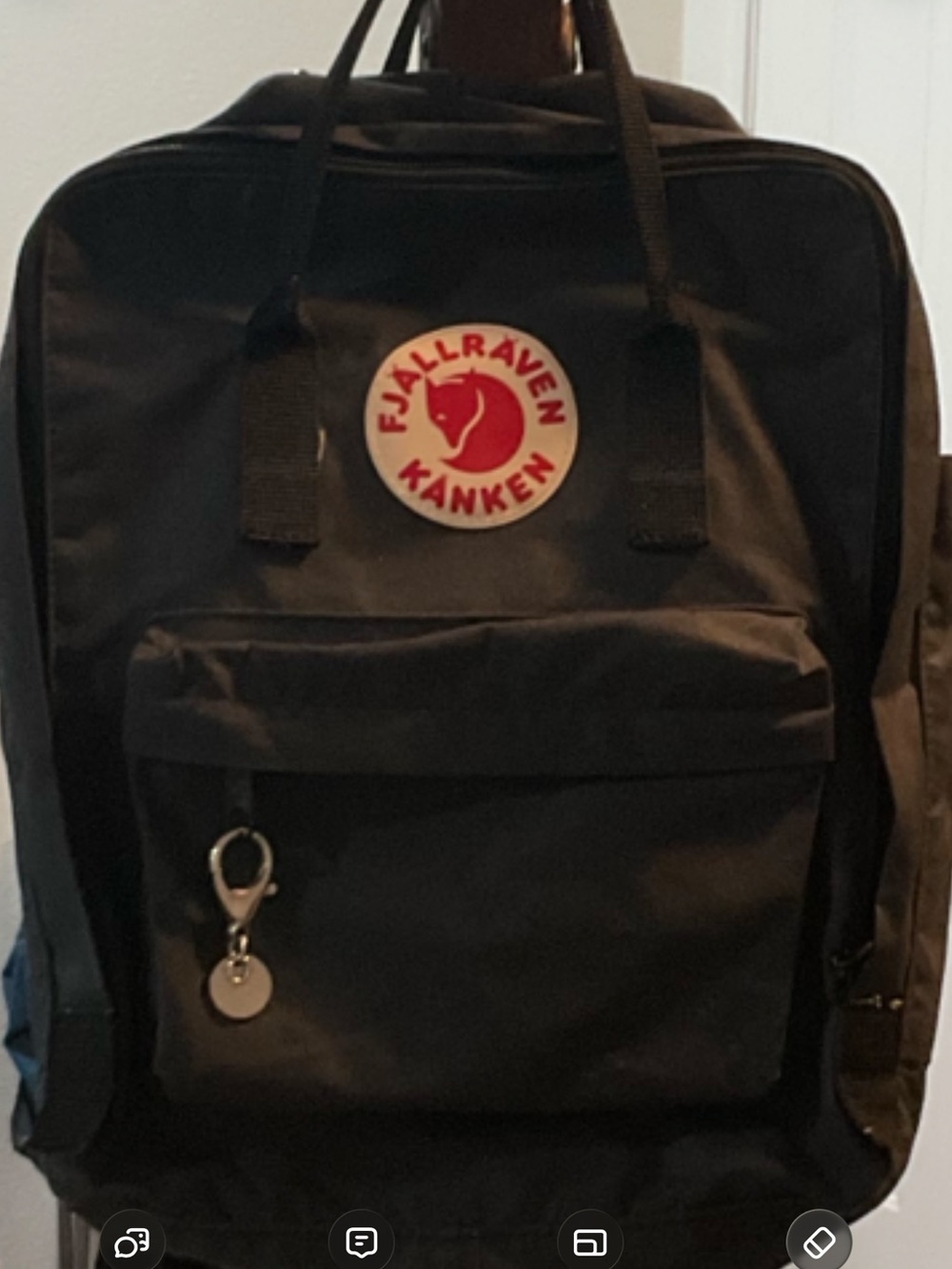 Fjallraven Kånken Backpack - Black with Red Logo